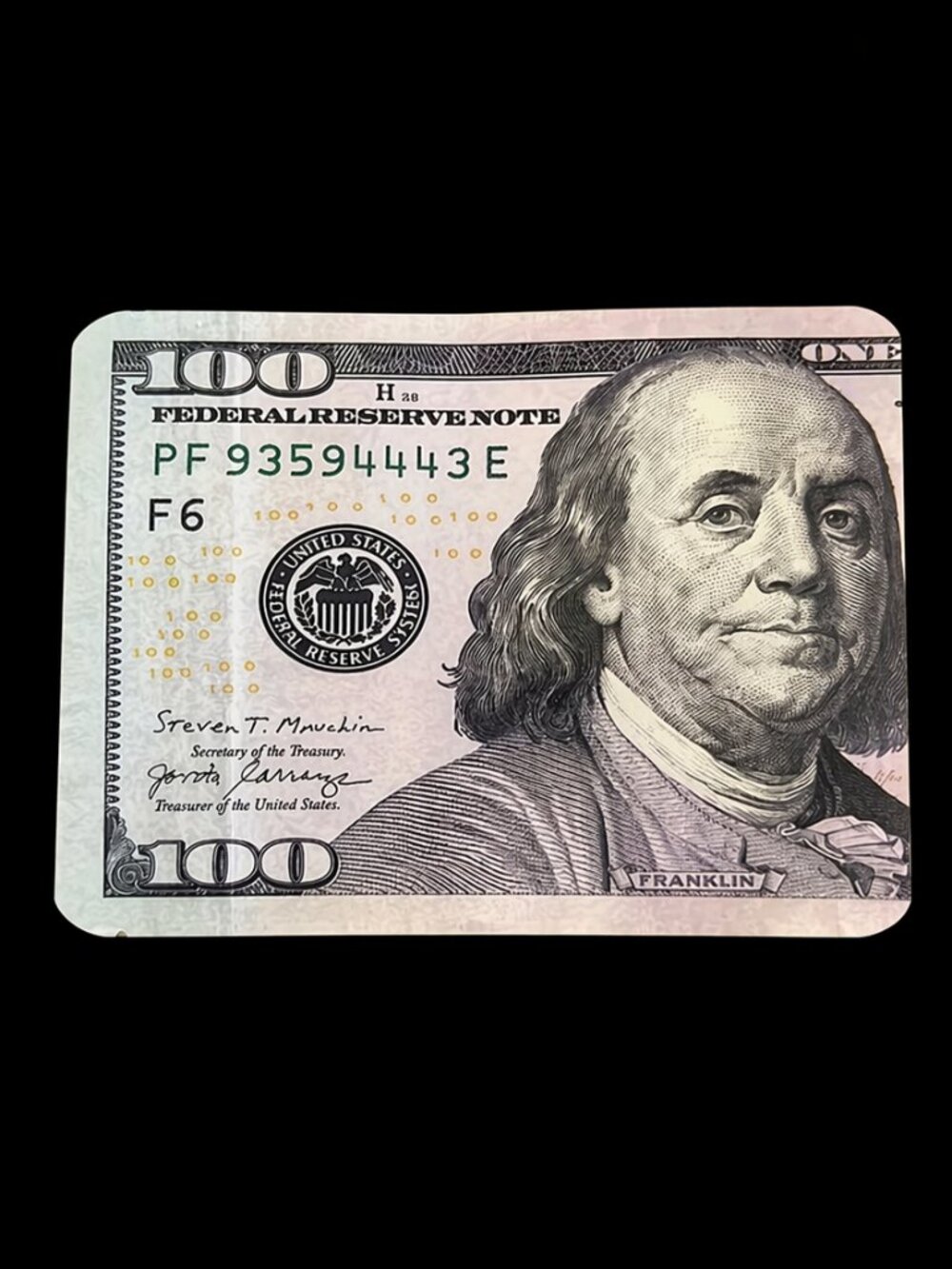 20pcs Money Print Mylar Bags 4.84" x3.7" Small Self Sealing Jewelry,candy, gifts